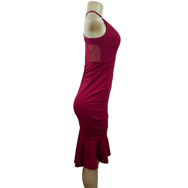 Emerald Sundae Women’s Red Stretchable Sleeveless Bodycon Dress Sz S NWT