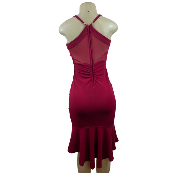 Emerald Sundae Women’s Red Stretchable Sleeveless Bodycon Dress Sz S NWT