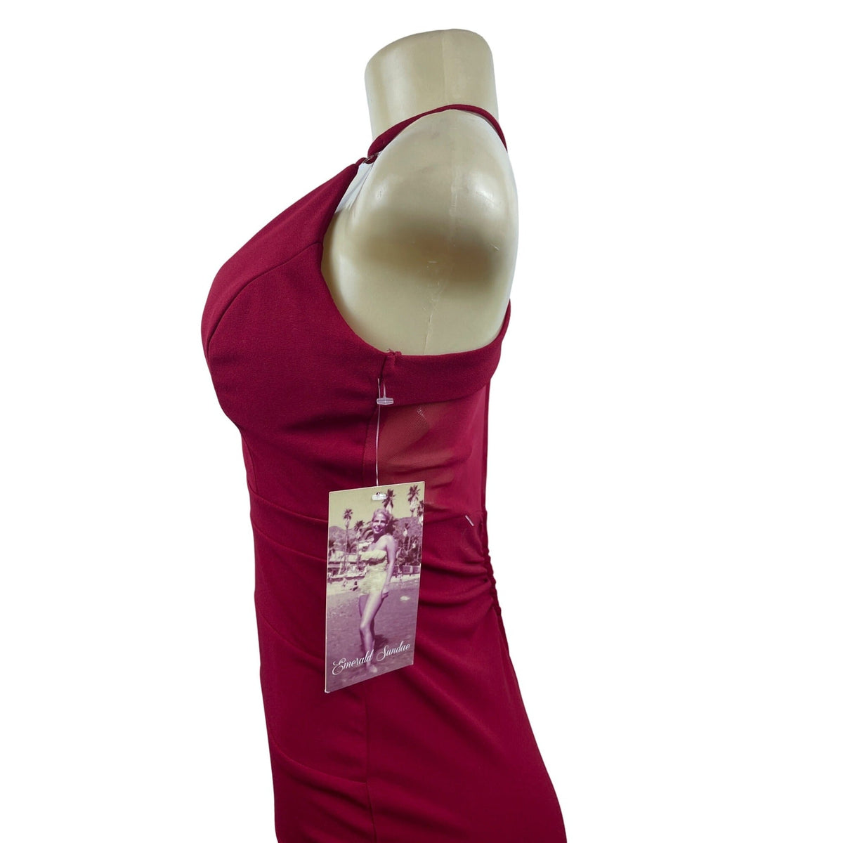Emerald Sundae Women’s Red Stretchable Sleeveless Bodycon Dress Sz S NWT