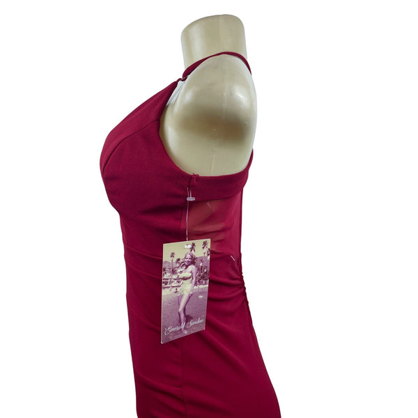 Emerald Sundae Women’s Red Stretchable Sleeveless Bodycon Dress Sz S NWT