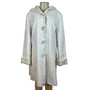 Coldwater Creek Women's Ivory Faux Fur Lined Hooded Coat Size L