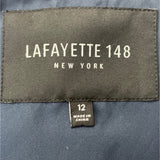 Lafayette 148 New York Womens Navy Zip-Up Jacket Sz 12