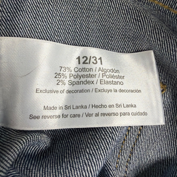 Eddie Bauer Womens Dark Blue Denim Cotton/Spandex Straight-Leg Jeans Size 12