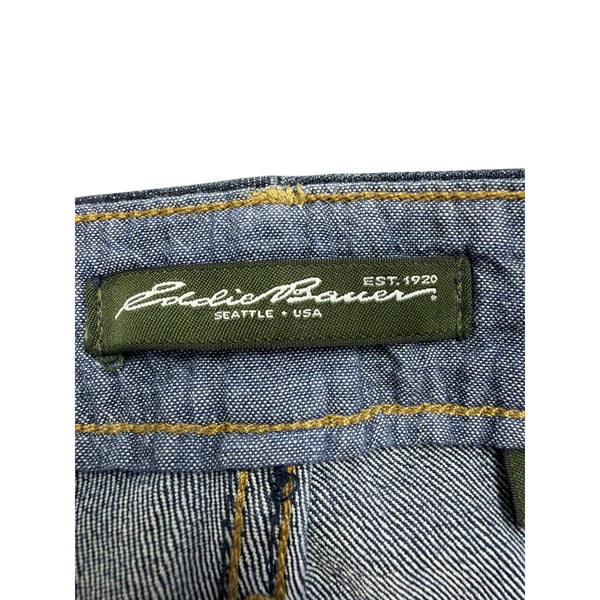 Eddie Bauer Womens Dark Blue Denim Cotton/Spandex Straight-Leg Jeans Size 12