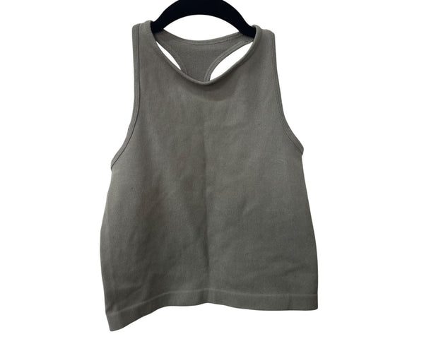 Free People Intimately Womens Gray Nylon Blend Ribbed High Neck Racerback Tank Top XS/S