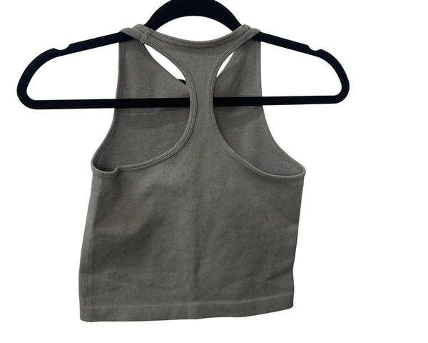 Free People Intimately Womens Gray Nylon Blend Ribbed High Neck Racerback Tank Top XS/S