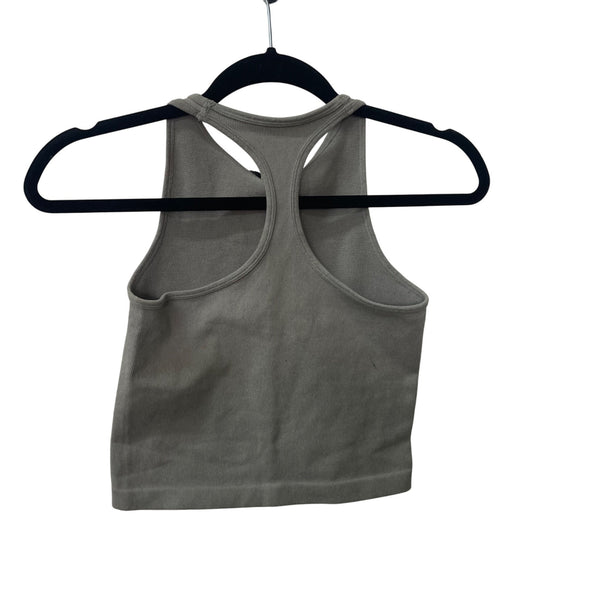 Free People Intimately Womens Gray Nylon Blend Ribbed High Neck Racerback Tank Top XS/S