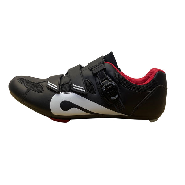 Peloton Black & Red Cycling Shoes With Adhesive & Buckle Closure Size M13/W14
