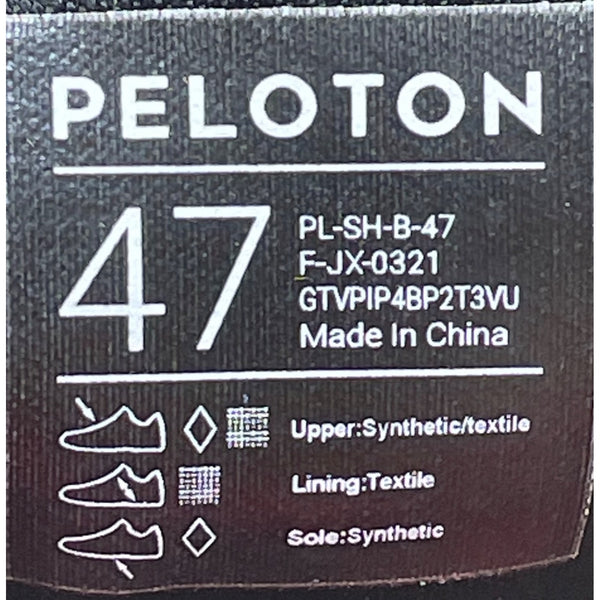 Peloton Black & Red Cycling Shoes With Adhesive & Buckle Closure Size M13/W14