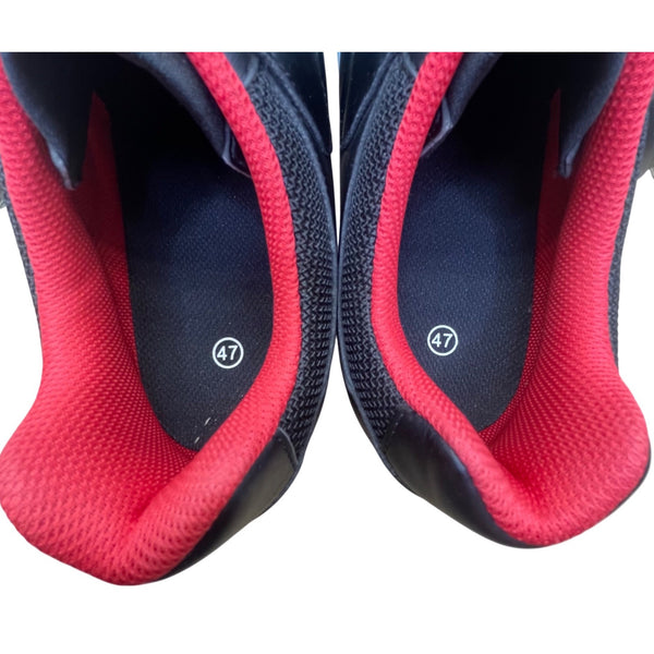 Peloton Black & Red Cycling Shoes With Adhesive & Buckle Closure Size M13/W14