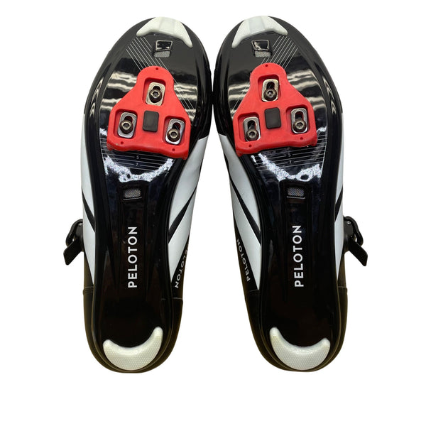 Peloton Black & Red Cycling Shoes With Adhesive & Buckle Closure Size M13/W14