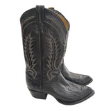 Tony Lama Mens Black Leather Western Boots Size 9 D