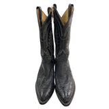 Tony Lama Mens Black Leather Western Boots Size 9 D