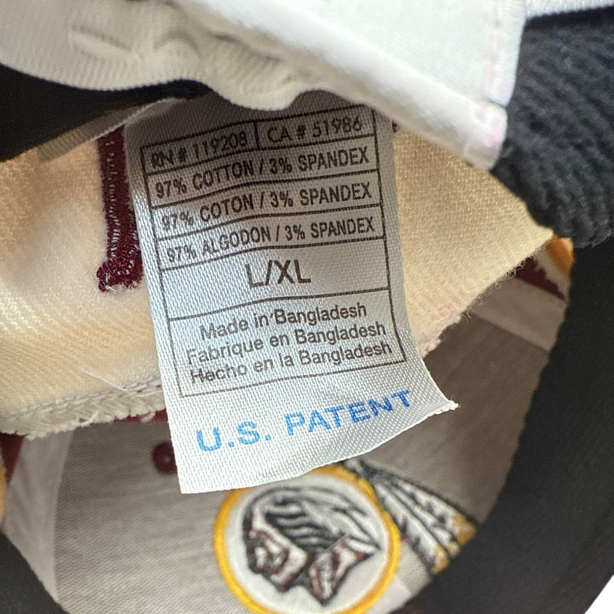 NFL Burgundy & White Redskins Logo cap Size L/XL