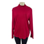 Ralph Lauren Red Long Sleeve Mockneck Top W/ Gold Button Detail Cotton Size 2X