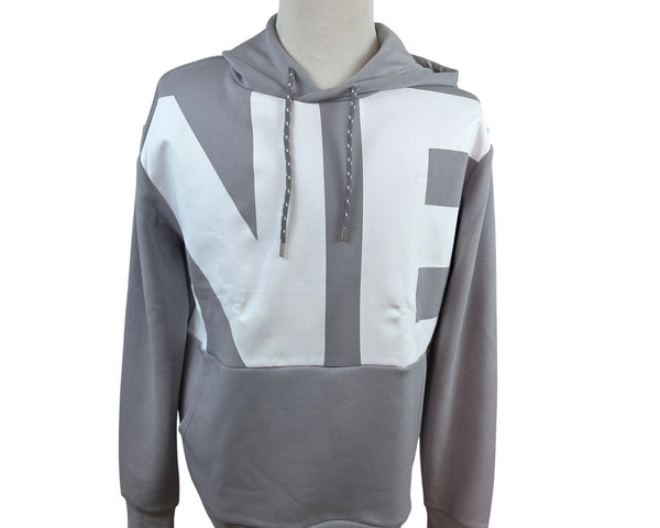 Castro Men's Grey Long Sleeve Hoodie With White Initials Sz S - New