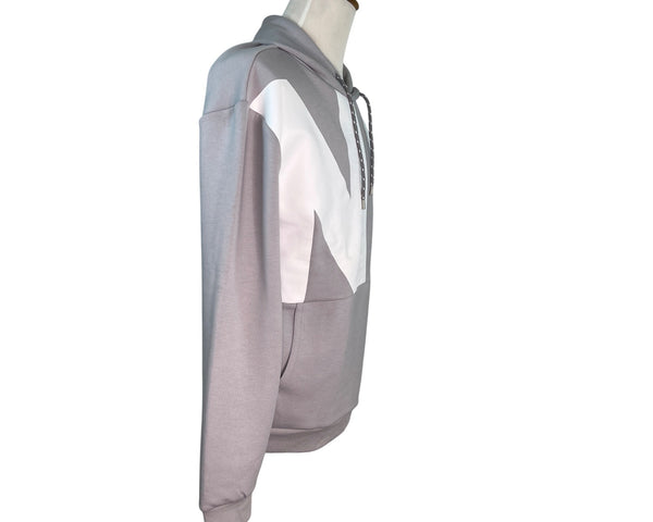 Castro Men's Grey Long Sleeve Hoodie With White Initials Sz S - New