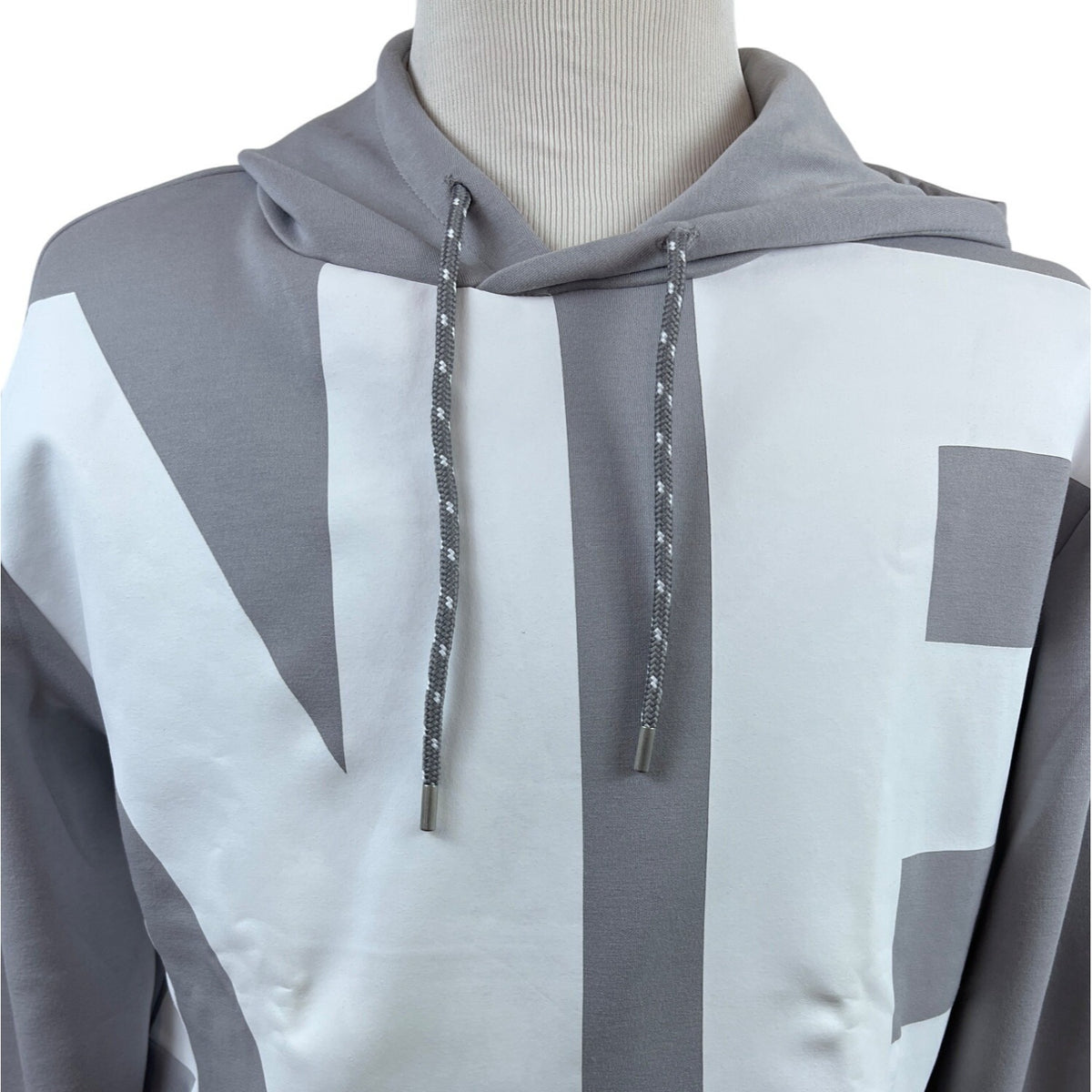 Castro Men's Grey Long Sleeve Hoodie With White Initials Sz S - New