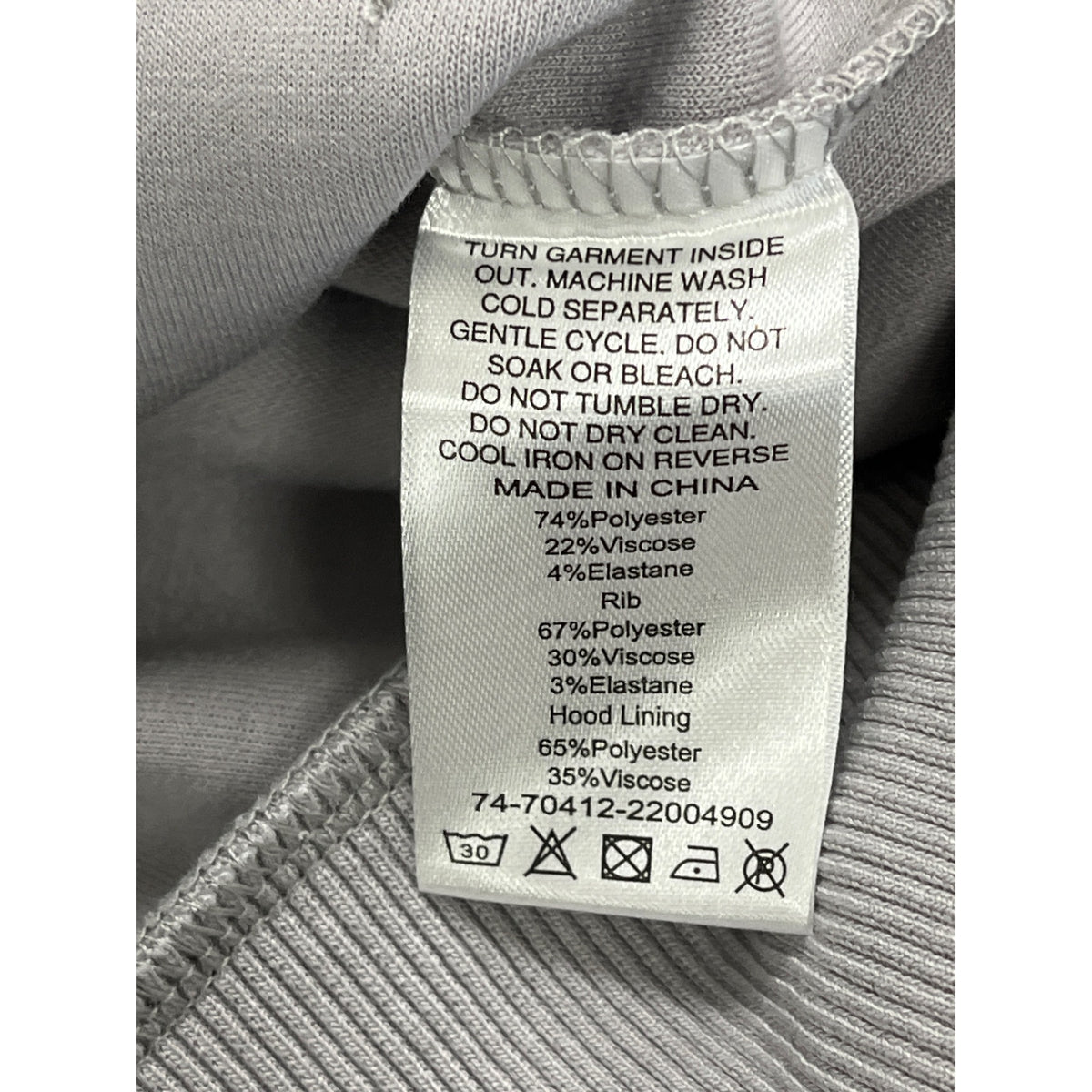 Castro Men's Grey Long Sleeve Hoodie With White Initials Sz S - New