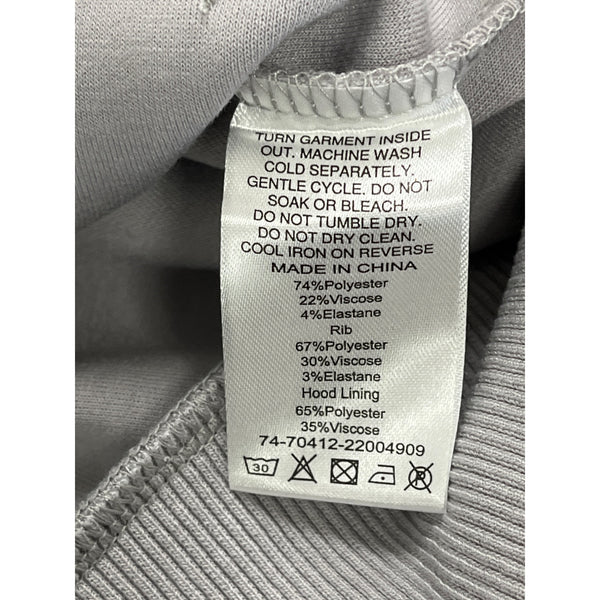Castro Men's Grey Long Sleeve Hoodie With White Initials Sz S - New