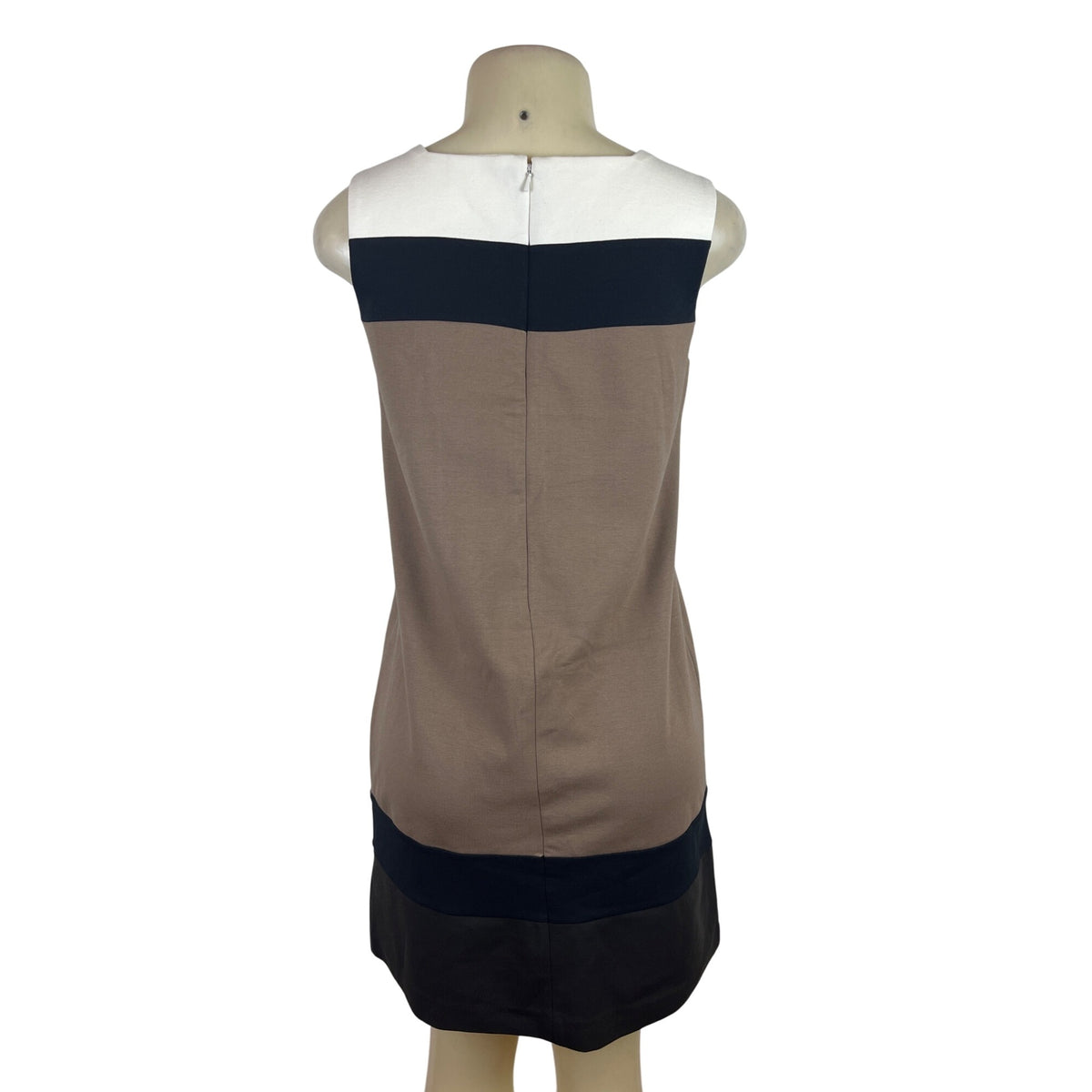 Banana Republic Womens Colorblock Sleeveless Dress Brown/Black/White Size 4