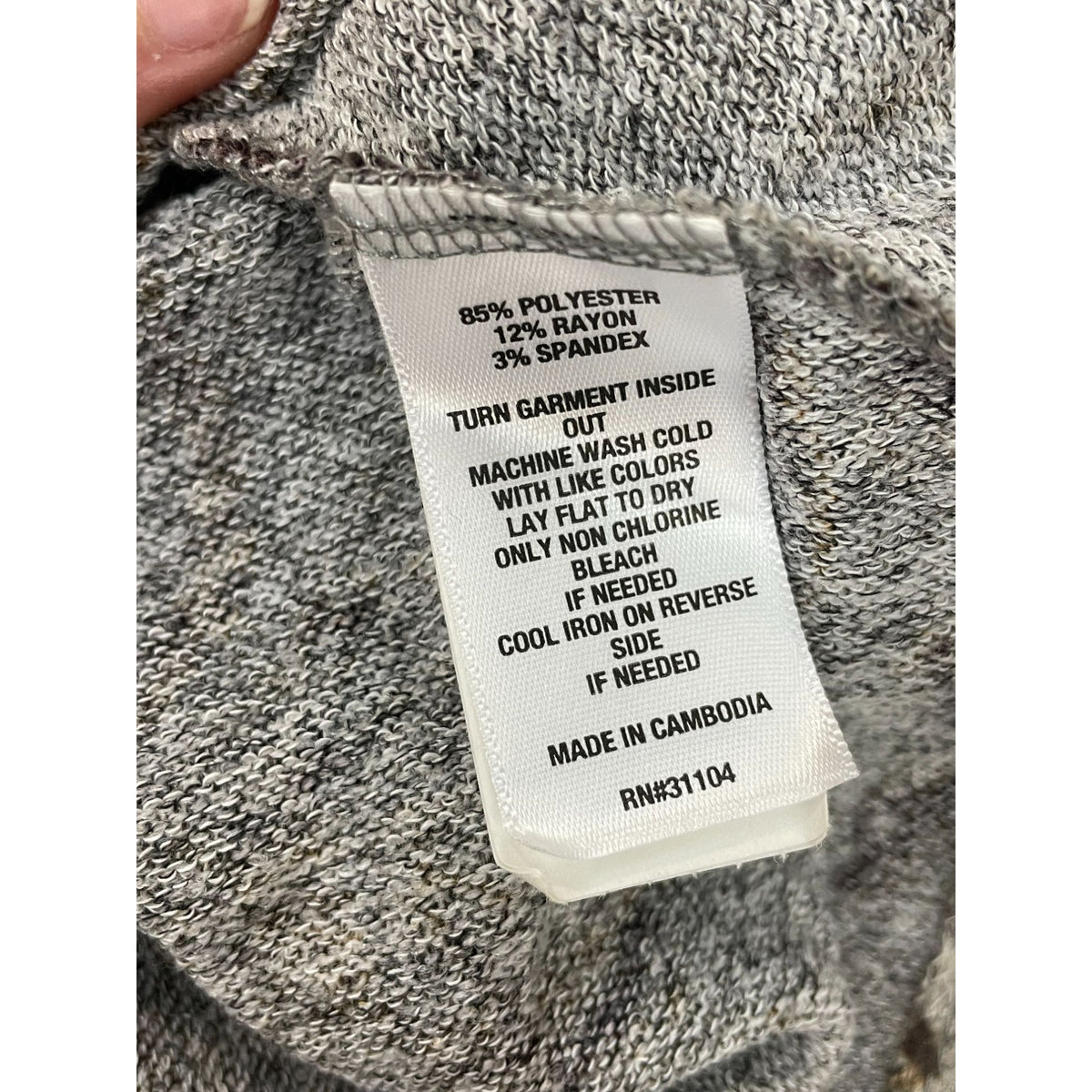 New Directions Medium Floral Print Hacci Cowl Neck Tunic Sweater New