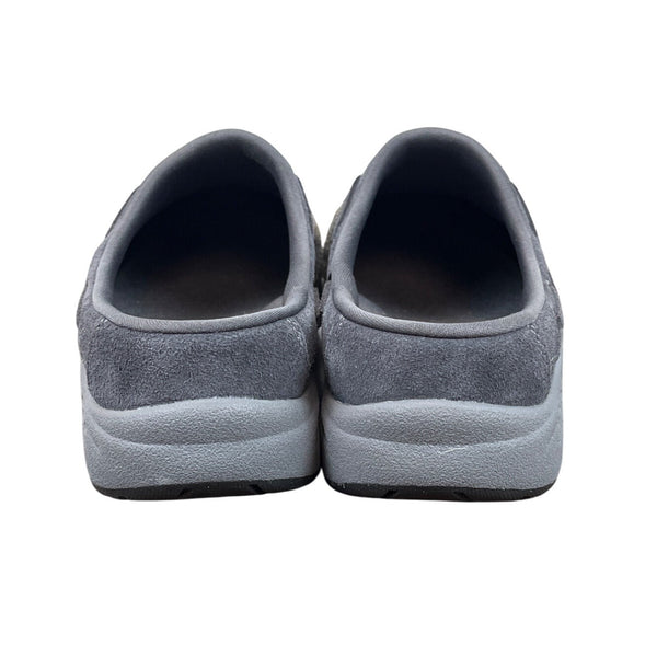 Easy Spirit Womens Medium Gray Suede Plaid Travelport 182 Clogs Shoes Size 7M