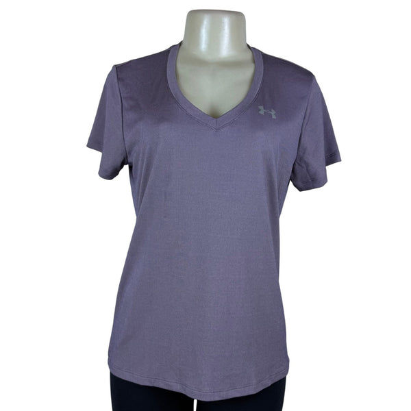 Under Armour Women’s Purple Short Sleeve V-Neck T-Shirt Size M - New