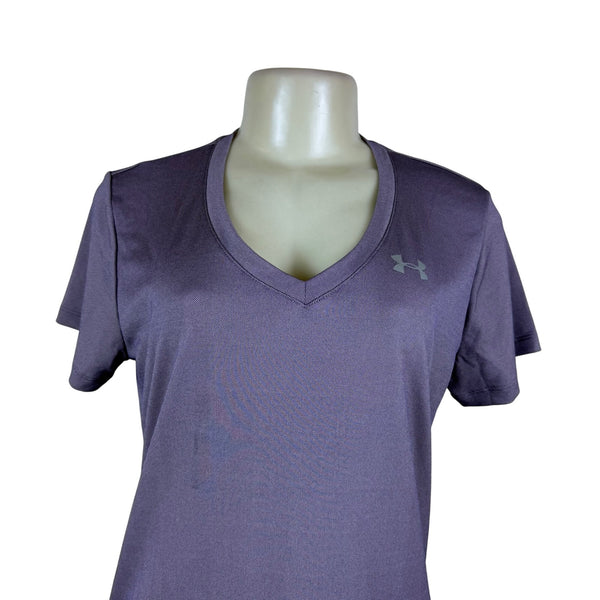 Under Armour Women’s Purple Short Sleeve V-Neck T-Shirt Size M - New