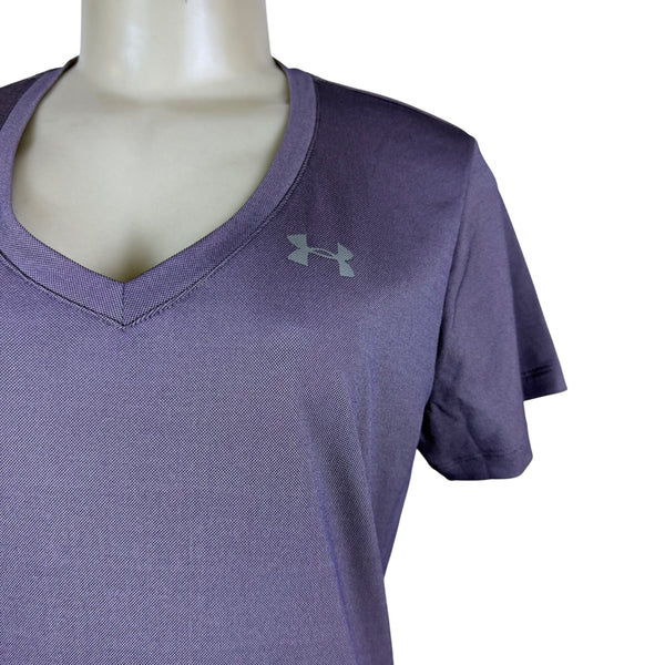 Under Armour Women’s Purple Short Sleeve V-Neck T-Shirt Size M - New