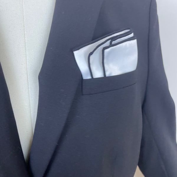Banana Republic Women Navy Long & Lean Wool-Blend Blazer Classic Look Size 10
