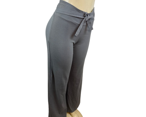 Omala For Boston Proper Women's Gray Wide Leg Pants With Tie Waist Size M - New
