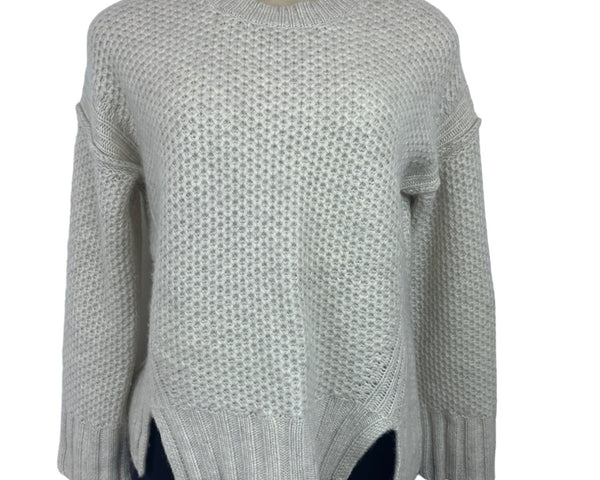 Zadig & Voltaire Off White Cashmere Long Sleeve Mark Deluxe C Sweater Sz XS