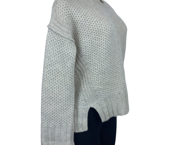 Zadig & Voltaire Off White Cashmere Long Sleeve Mark Deluxe C Sweater Sz XS