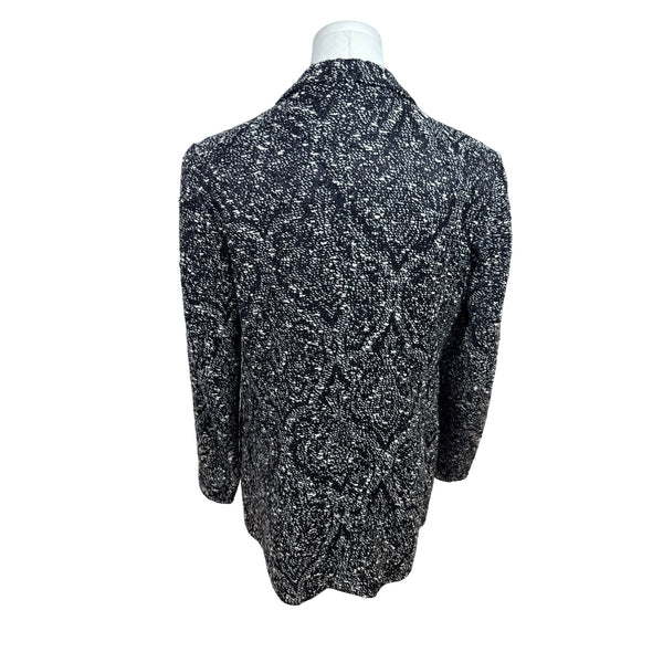 Ann Freedberg Women's Black & White Textured Blazer With Pockets