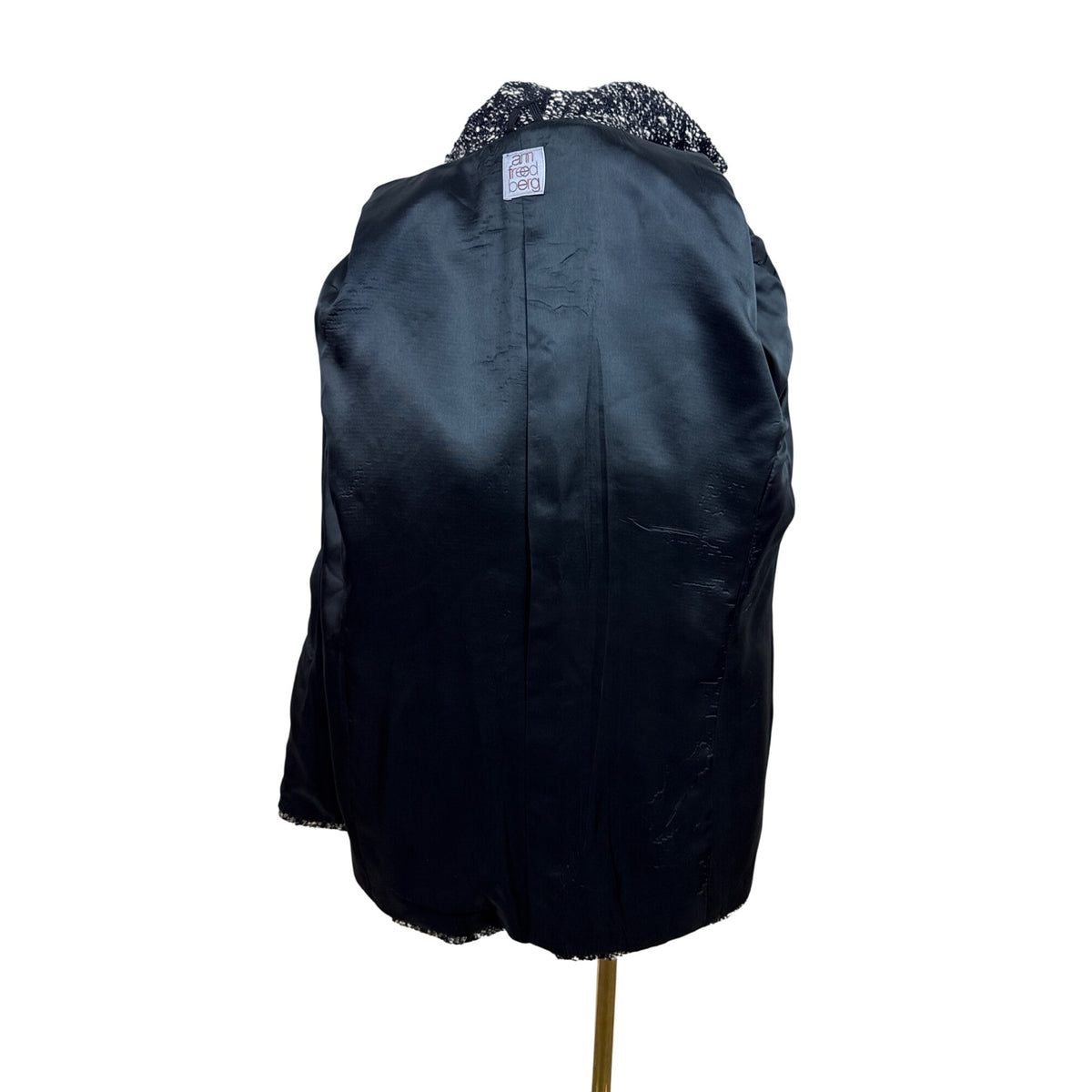 Ann Freedberg Women's Black & White Textured Blazer With Pockets