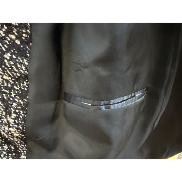 Ann Freedberg Women's Black & White Textured Blazer With Pockets