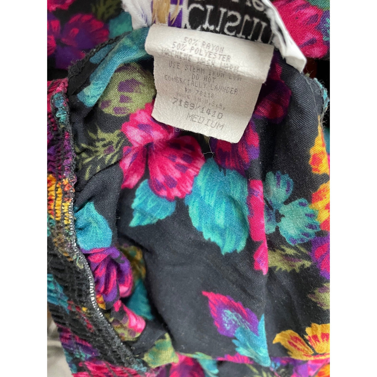 Cristin Stevens Womens Black & Multicolor Rayon Polyester Floral Print Pleated Shorts M
