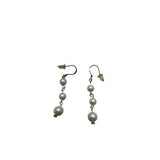 Elegant Dangling Pearl Earrings With Silver Hooks For Women