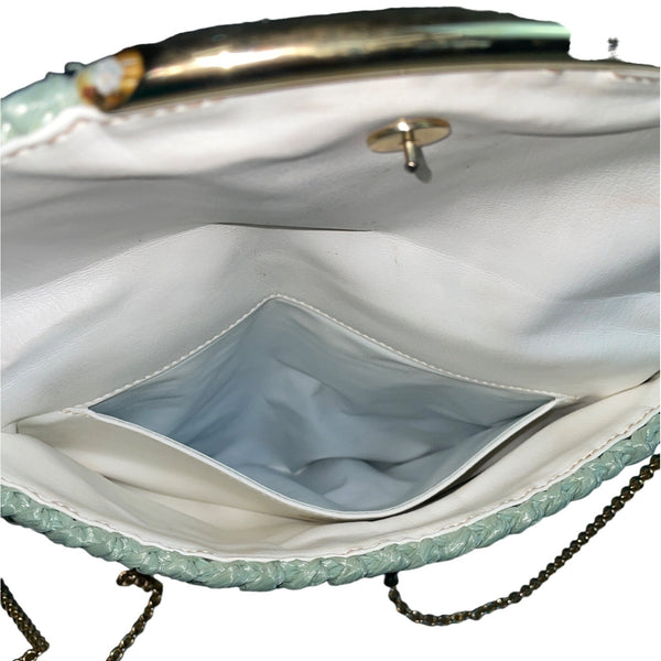 Rodo Women's Jade Wooven Shoulder Bag Sz S