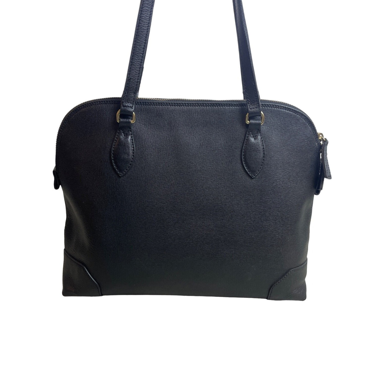 Variale Genuine Leather Handbag Made In Italy Black Tassel & Gold Accents Size M