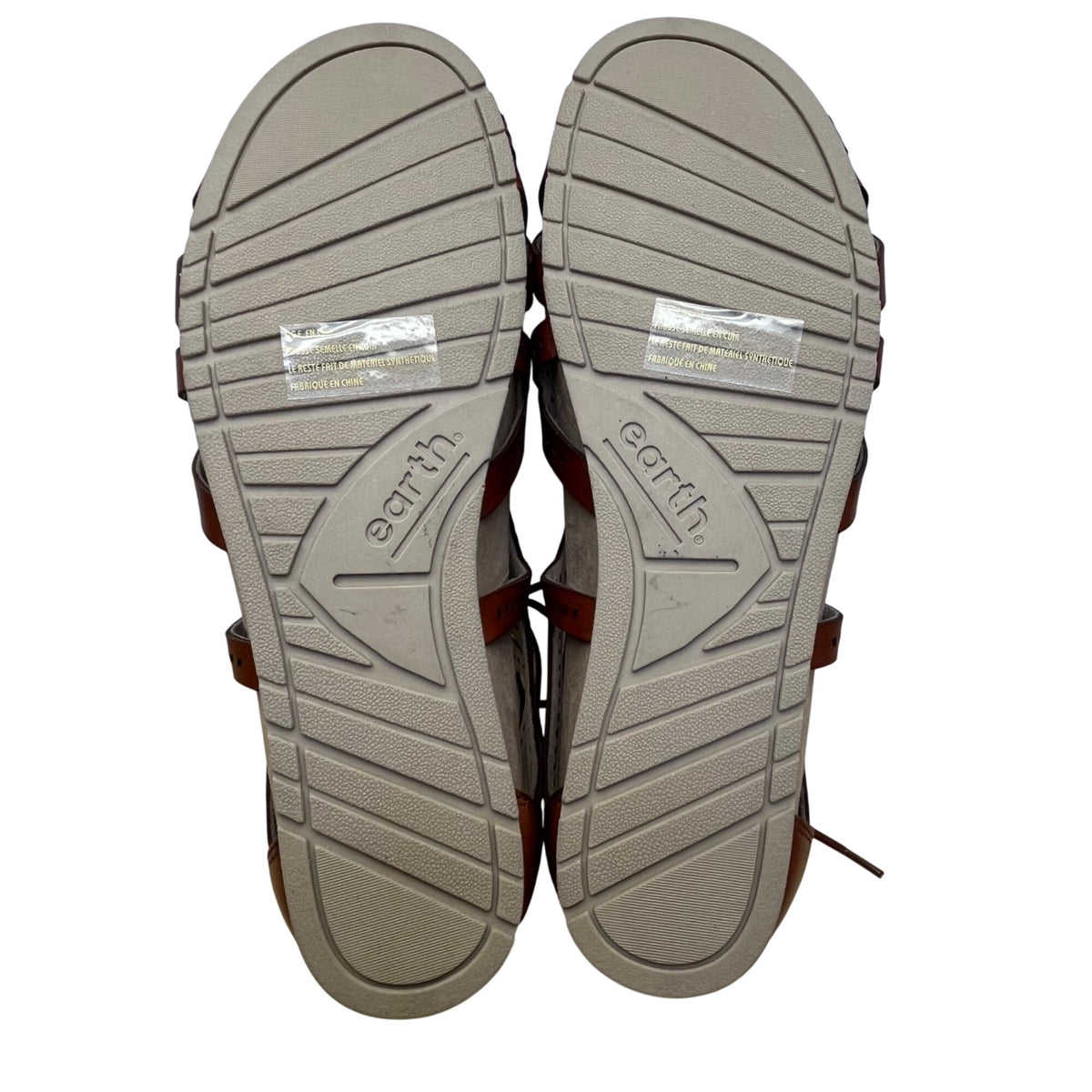 Earth Terra Cotta Leather Comfortable Lace-Up Gladiator Sandals Sz 11 - New
