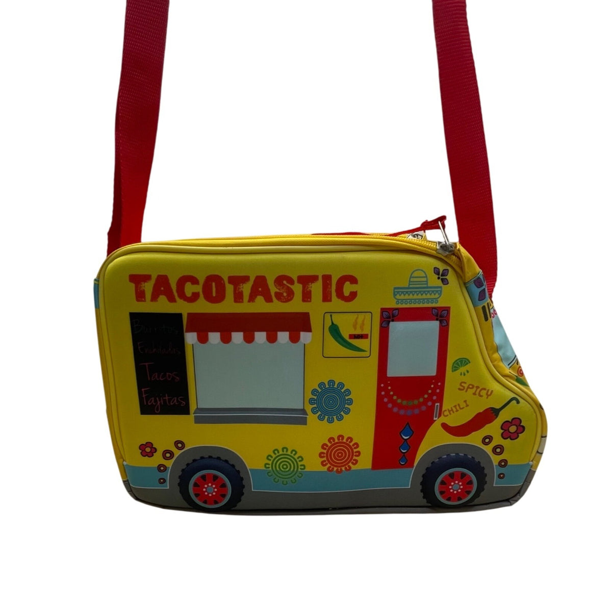 Bigmouth Inc Women’s Yellow Adjustable Strap Insulated Tacotastic Lunch Tote