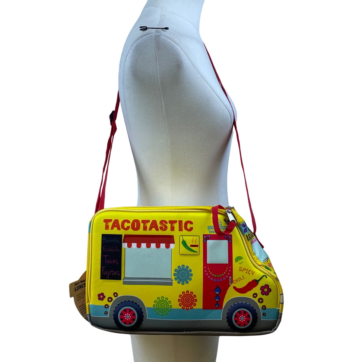 Bigmouth Inc Women’s Yellow Adjustable Strap Insulated Tacotastic Lunch Tote