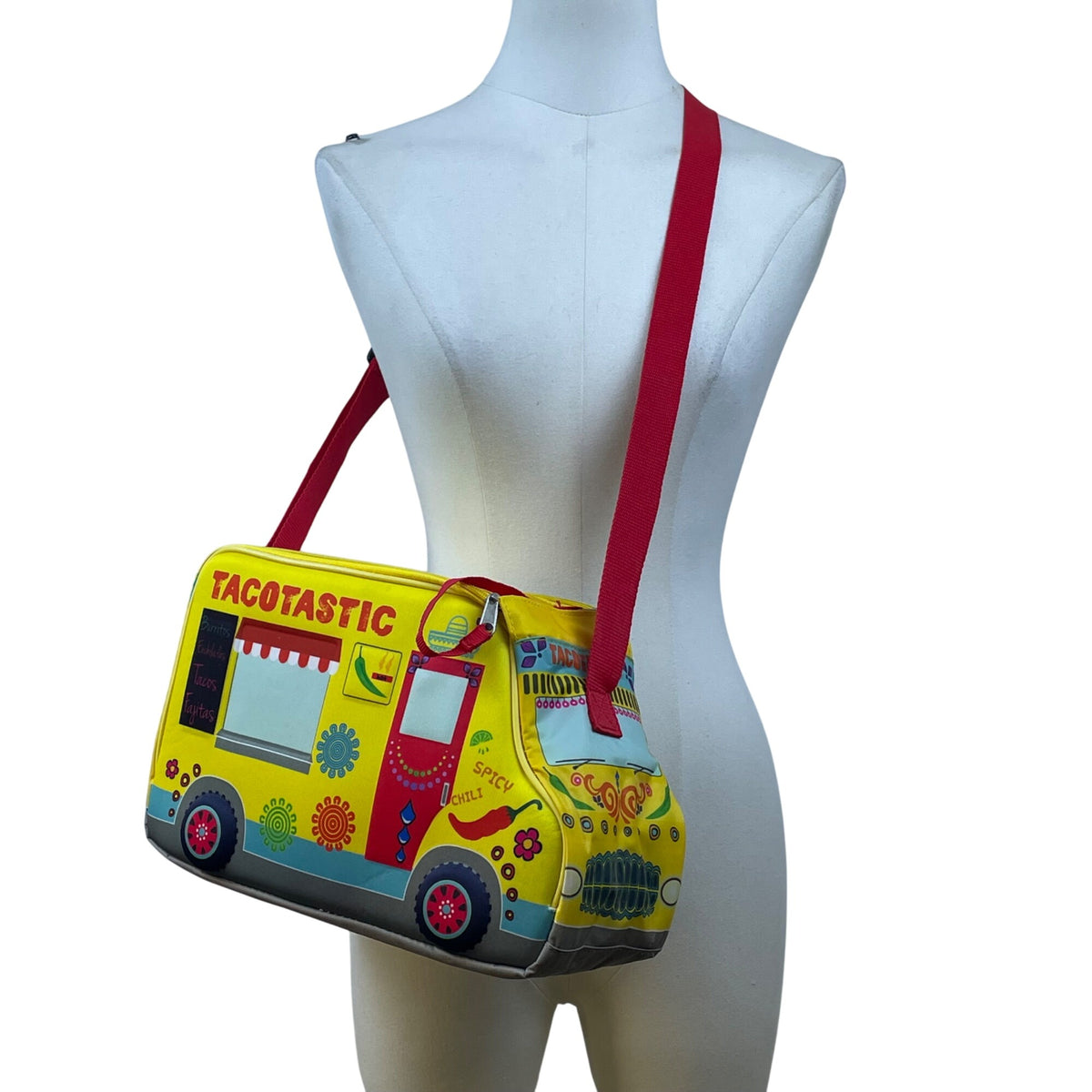 Bigmouth Inc Women’s Yellow Adjustable Strap Insulated Tacotastic Lunch Tote