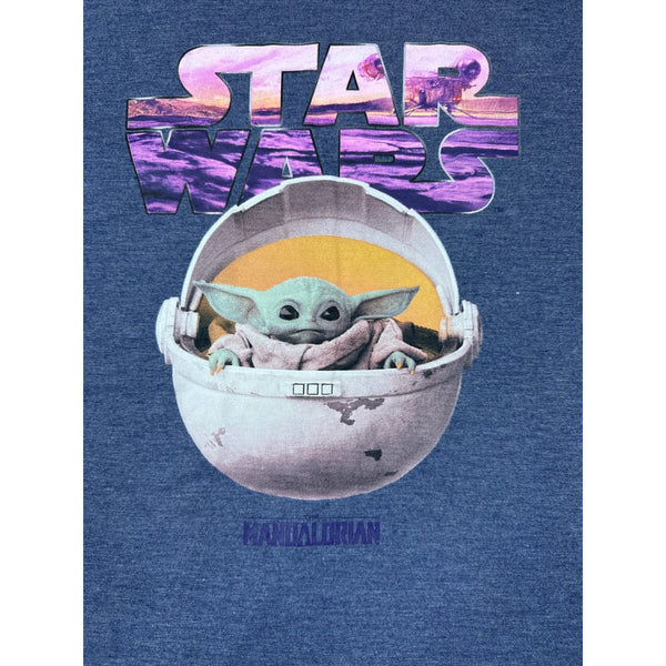 Star Wars Mandalorian Baby Yoda Gray Long Sleeve Shirt Size M