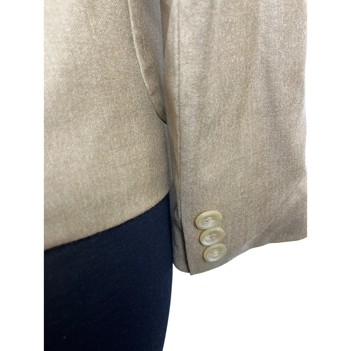 Banana Republic Womens Wool Blazer Notched Lapel Jacket Beige Sz 4