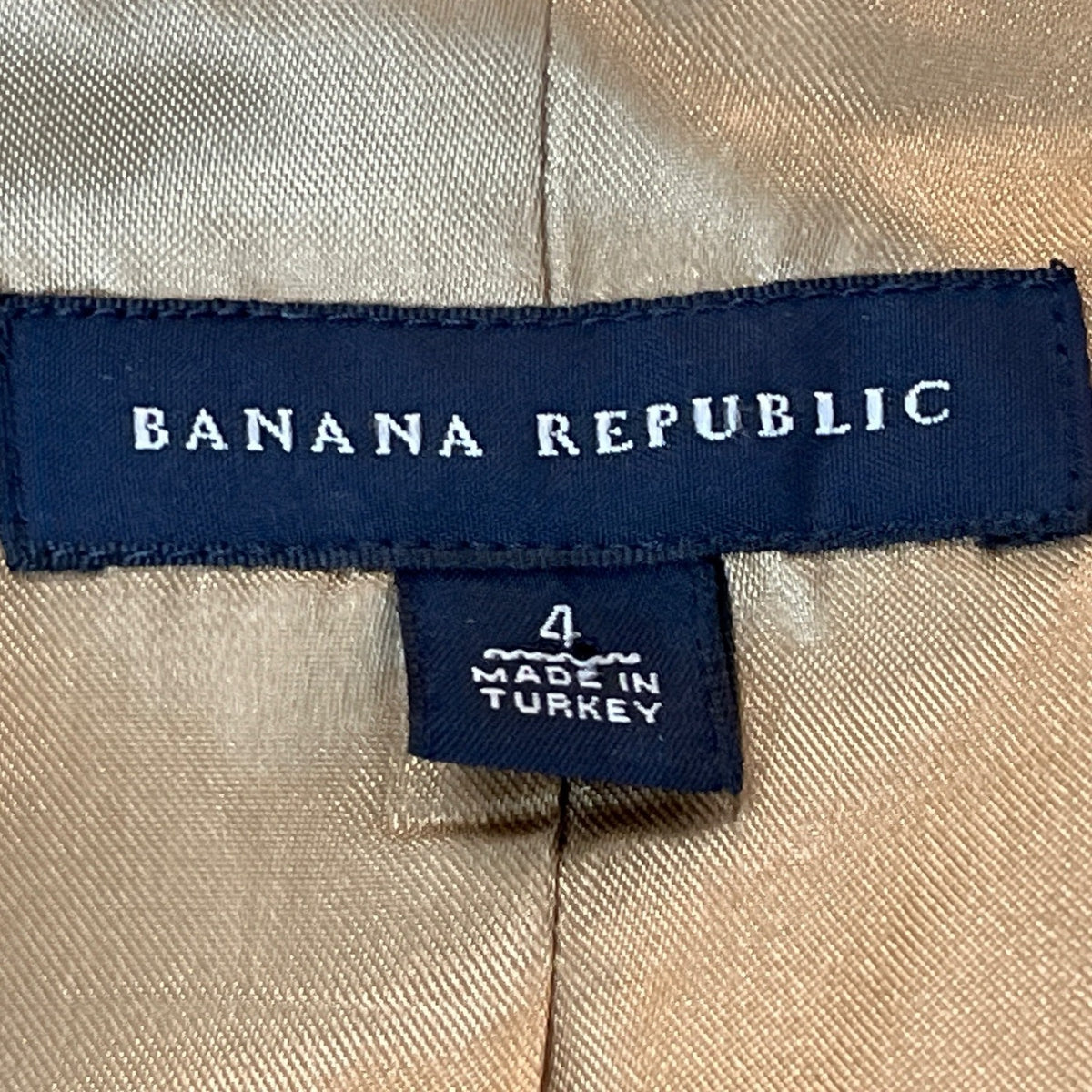 Banana Republic Womens Wool Blazer Notched Lapel Jacket Beige Sz 4