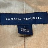 Banana Republic Womens Wool Blazer Notched Lapel Jacket Beige Sz 4