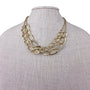 Gold Tone Chain Necklace Women’s Crystal Rhinestone Multilayer Adjustable Length